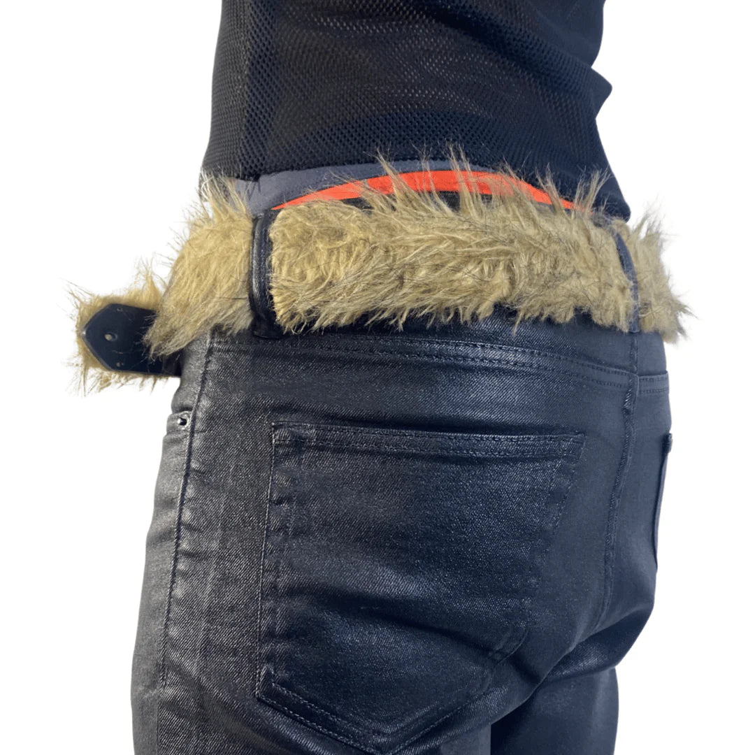 Fur lion belt