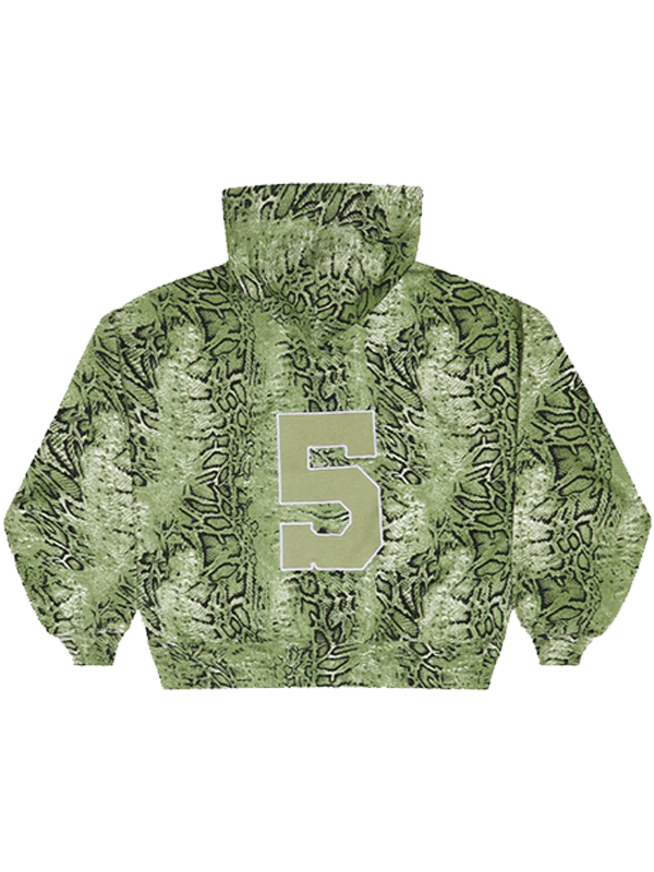 Snake Zip Hoodie Green & Black
